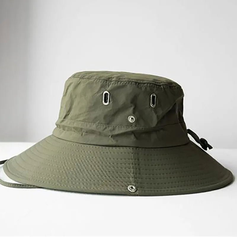 UV Protection Summer Sun Hats for Outdoor Activities - Versatile Fishing, Hunting, Hiking, and Camping Visor Bucket Hat with Neck Flap for Men and Women