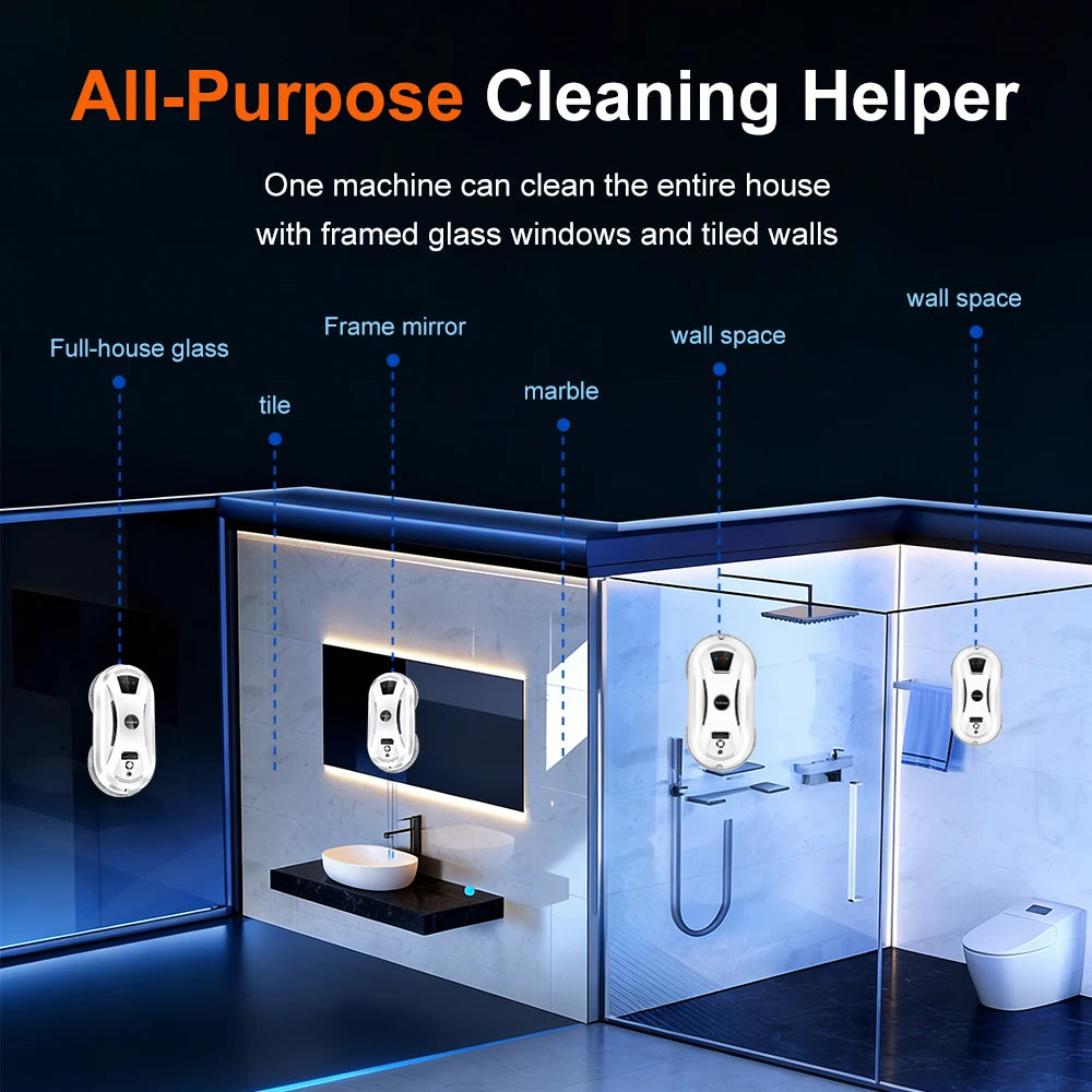 Puruikai Ultra-Thin Robot Vacuum and Window Cleaning Robot with Remote Control for Home Use