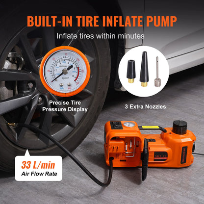 Succebuy 5 Ton Electric Car Jack 11023 LBS Hydraulic Jack Lift Portable Car Jack for SUV Sedan Truck Change Tires Garage Repair