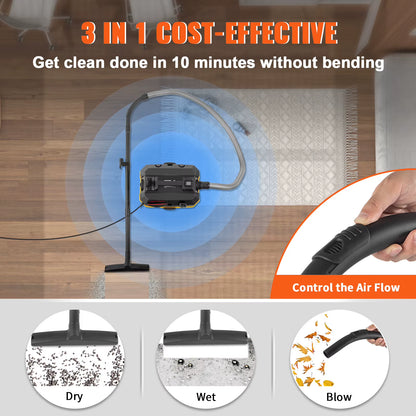 Succebuy 15L Portable Wet and Dry Vacuum Cleaner with 1200W Power for Car and Home Use
