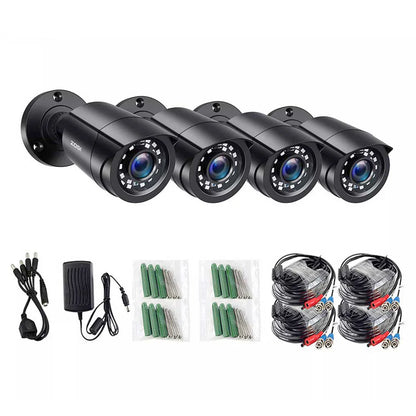1080P 4 Pack HD TVI Security Cameras Outdoor Indoor Weatherproof Bullet Surveillance Camera for Analog CCTV DVR System