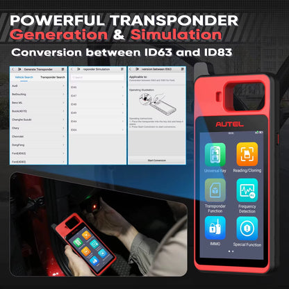 Autel MaxiIM KM100 KM100X Universal Key Programming Tool for Automotive IMMO Solutions - Supports All Key Loss, Key Deletion, and Key Addition