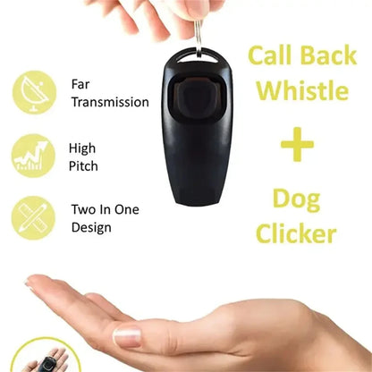 Pet Dog Training Clicker Pet Dog Whistle Key Ring and Wrist Strap Dog Trainings Behavior Pet Supplies for Obedience Commands