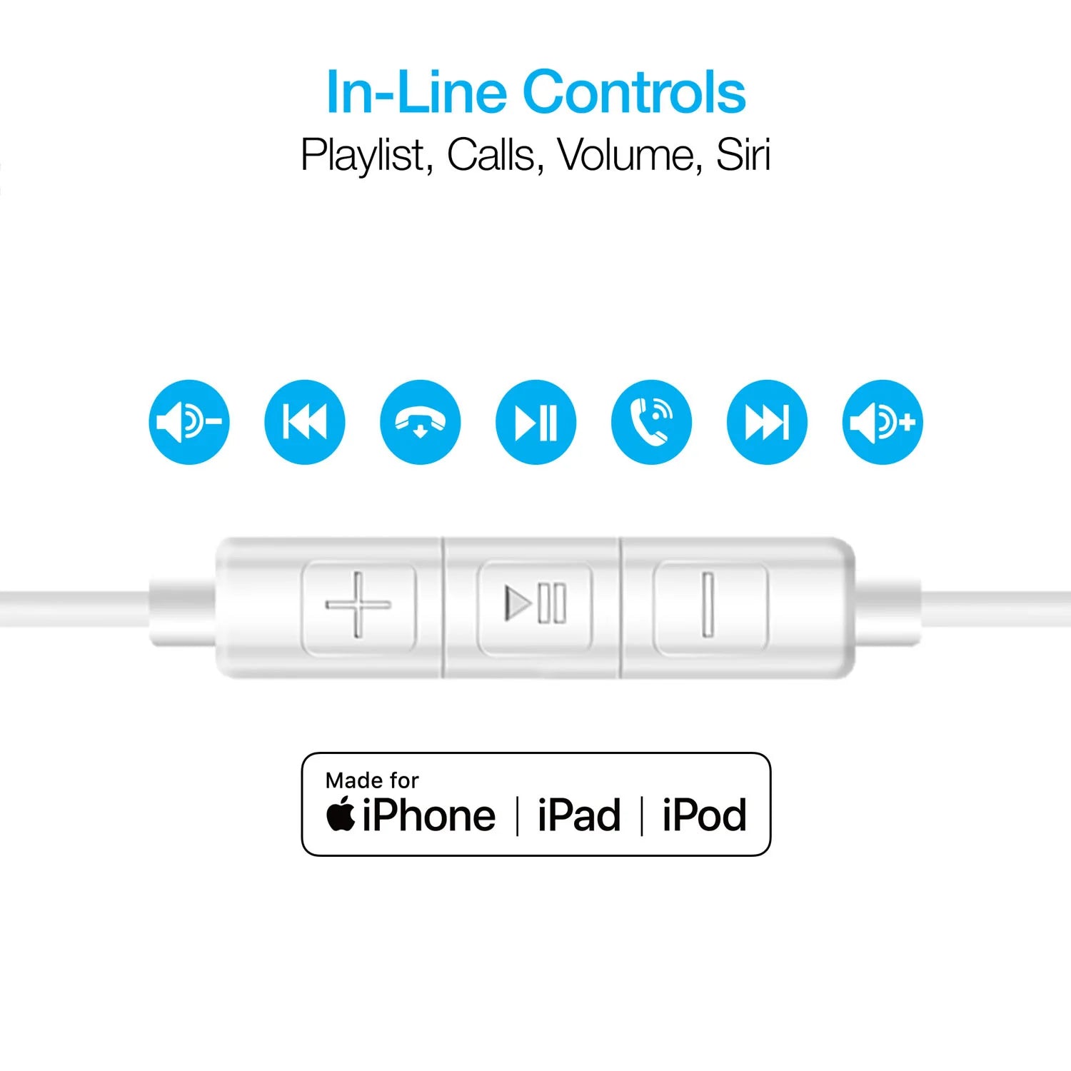 Naztech Platinum High Fidelity Lightning Earbuds