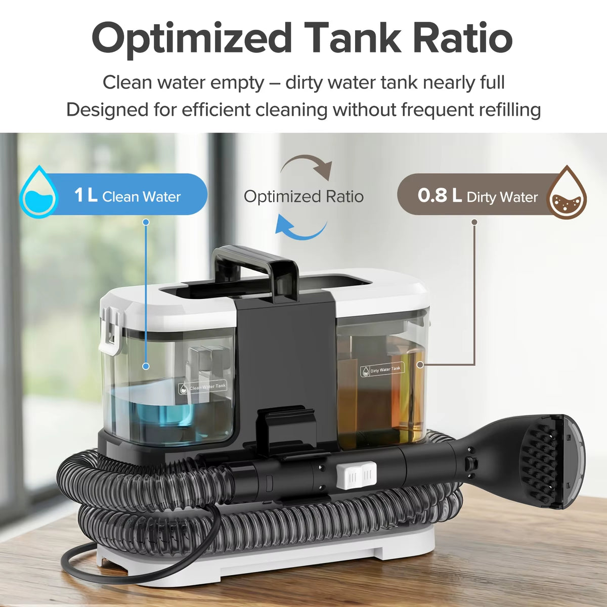 Lubluelu V2 Portable 3-in-1 Carpet and Upholstery Spot Cleaner with Powerful 12Kpa Suction for Home, Sofa, Carpet, and Car Seats