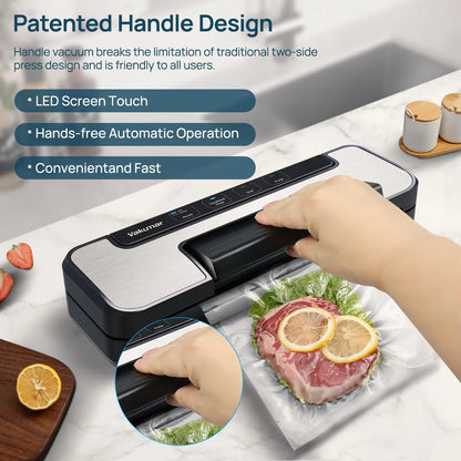 VH1506 Vacuum Sealer Machine Sous Vide Handle Type 80Kpa Multifunctional and Convenient Vacume Sealer Household