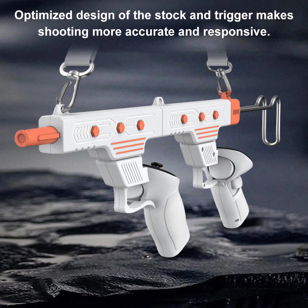VR Gunstock Accessory for Meta Quest 3/3S - Controller Stock Rifle Adapter for Enhanced Shooting Experience