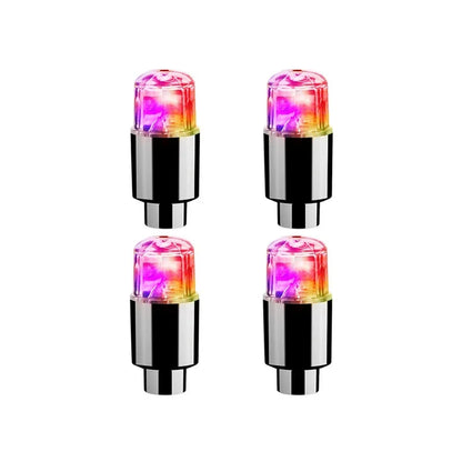 Durable Tire Valve Cap Lights - 2/4/8 Pack for Cars, Motorcycles, and Bicycles