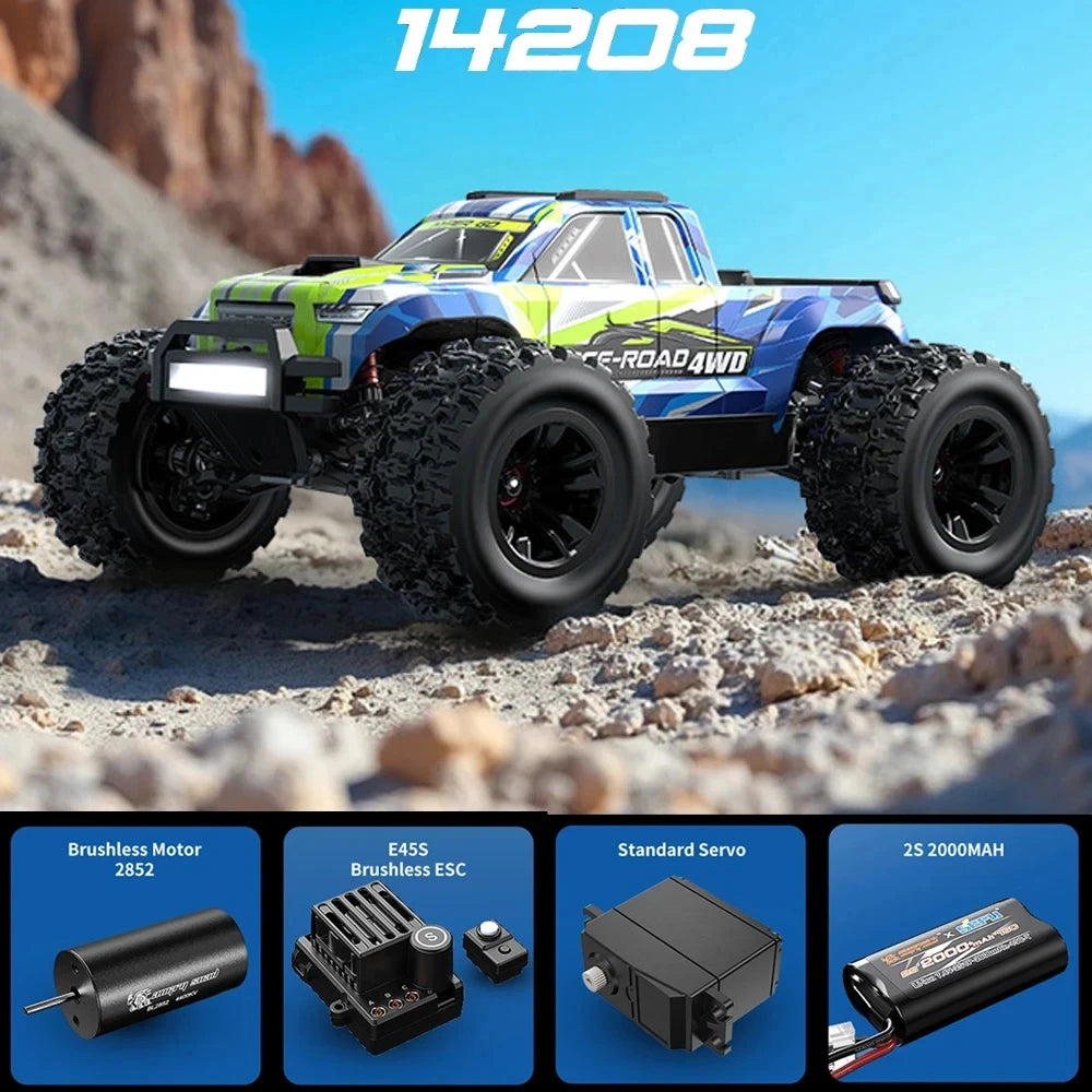 Hyper Go MJX 14207 1/14 Scale 4WD Brushless Remote Control Drift Racing Car - 55KM/H Off-Road Truck