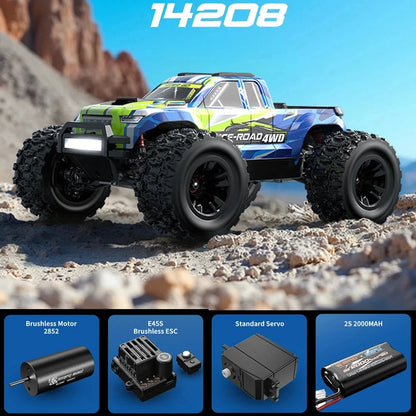 Hyper Go MJX 14207 1/14 Scale 4WD Brushless Remote Control Drift Racing Car - 55KM/H Off-Road Truck