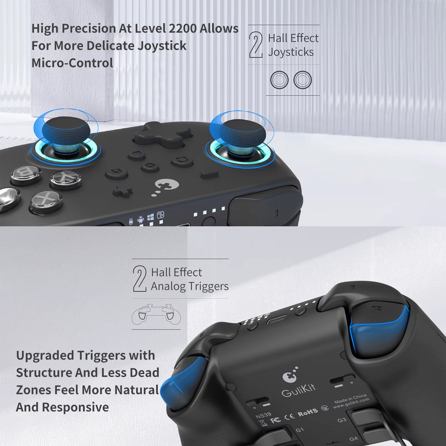 KK3 MAX Controller NS39 Kingkong 3 Wireless Gamepad for Windows Nintendo Switch Android Ios with Hall Effect Joysticks