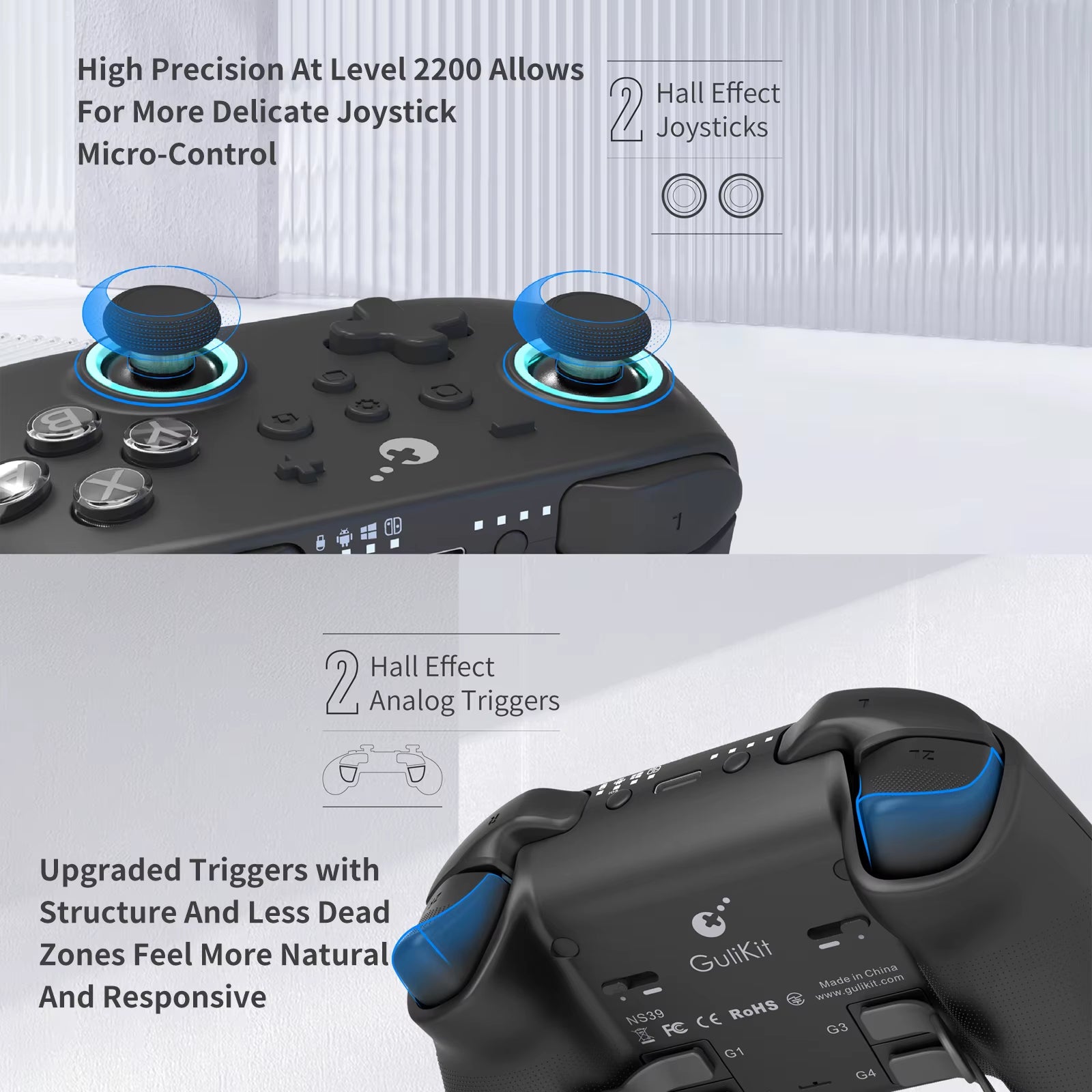 KK3 MAX Controller NS39 Kingkong 3 Wireless Gamepad for Windows Nintendo Switch Android Ios with Hall Effect Joysticks