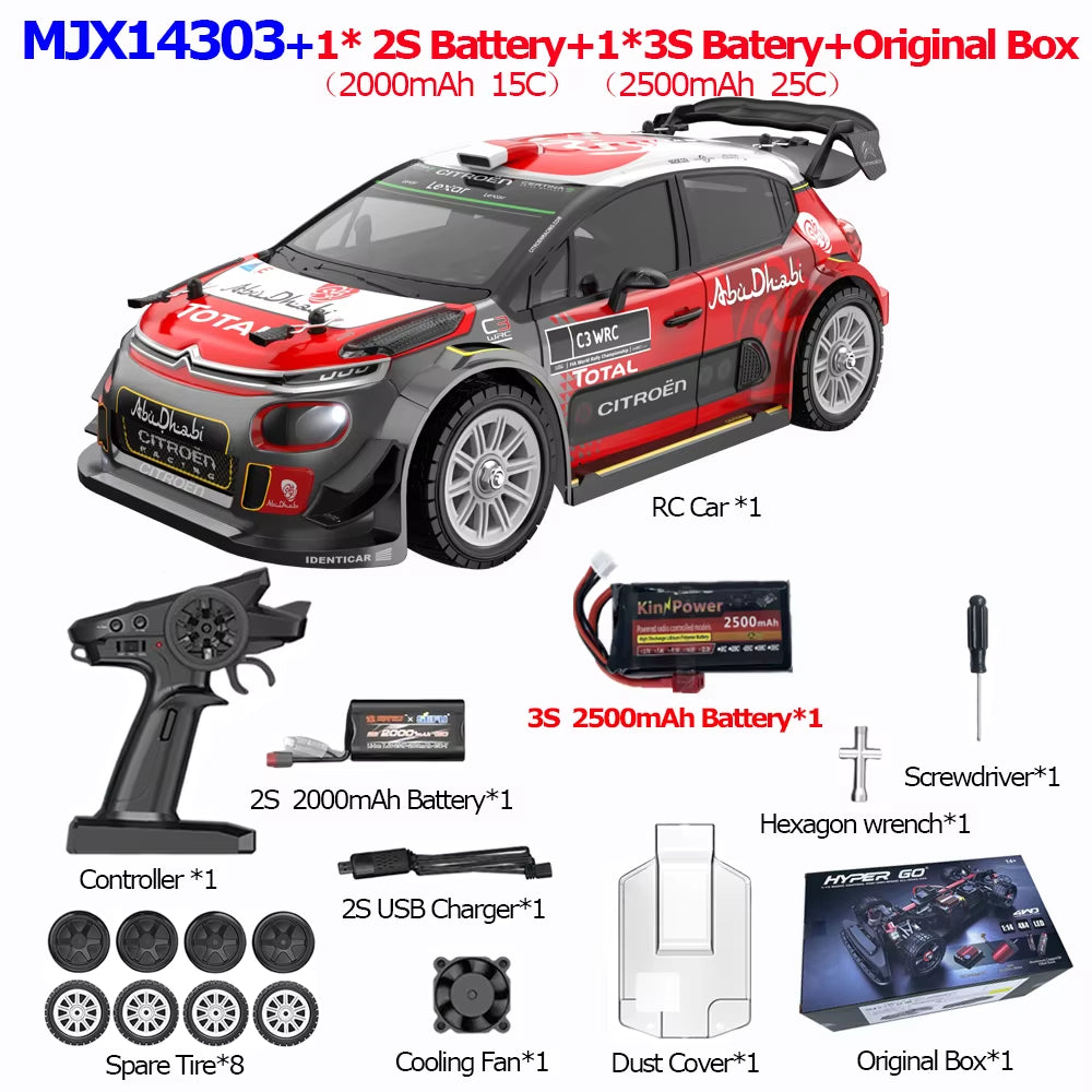 MJX 14301 14302 14303 1/14 RC Car 55Km/H Brushless HYPER GO 2.4G Remote Control 4WD Off-Road High Speed RC Car Truck Hobby Toy