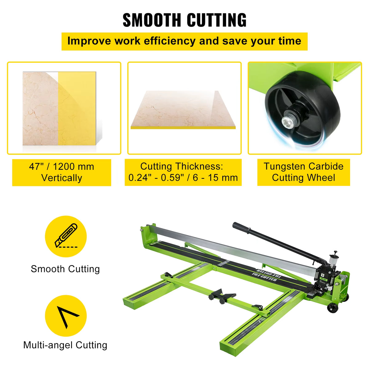 Succebuy Professional Manual Tile Cutter with Infrared Laser Positioning for Porcelain Flooring