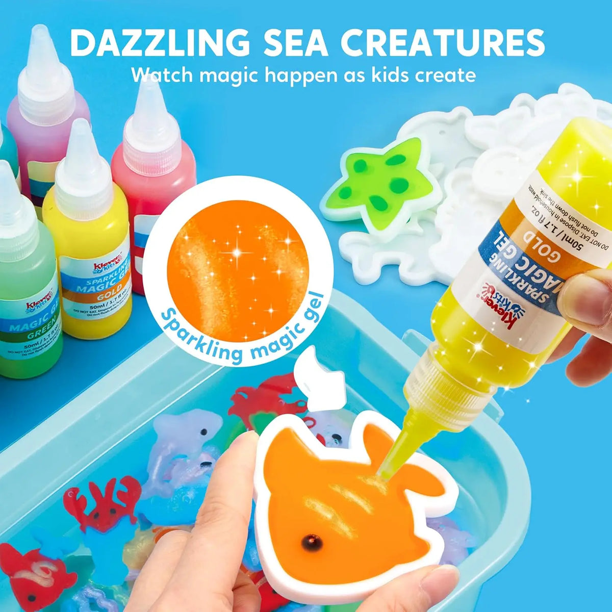 JOYFY Magic Fairy Water Gel Toy Kit with 10 Gel Preserving Bottles - Ideal for Kids' Parties and Birthday Gifts