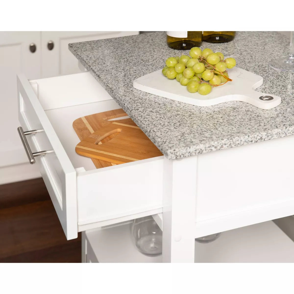 Mitchell Kitchen Cart Granite Top - Linon