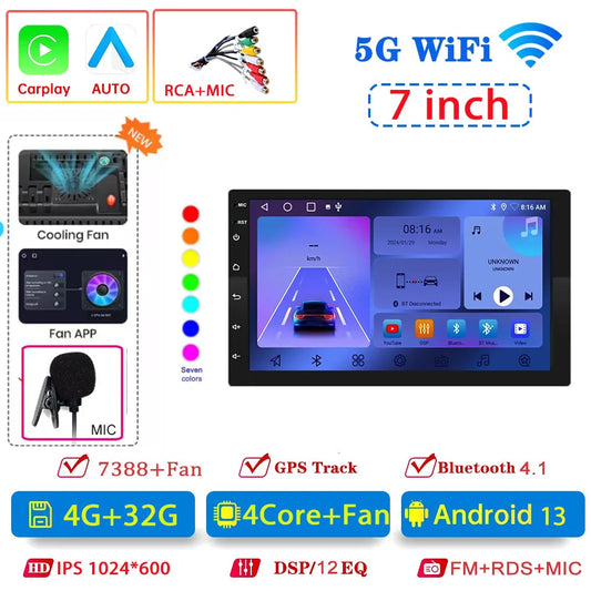 Android 14 4G 64G Multimedia Car Radio Carplay Auto Player GPS Navigation for Toyota Hyundai Nissan Kia LADA FIAT VW 9 10 Inch