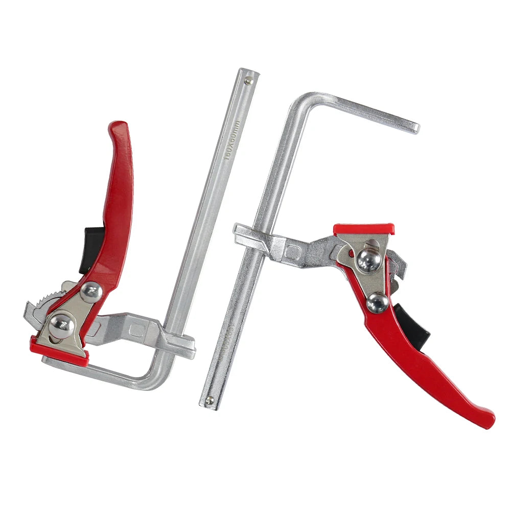ALLSOME Set of 2 Ratcheting Table Clamps for Quick Release Track Saw and Guide Rail Systems