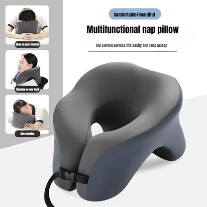 Portable U-Shaped Travel Pillow Memory Foam Sleeping Pillows Office Nap Pillow Car Airplane Neck Cushion Ergonomic Head Support