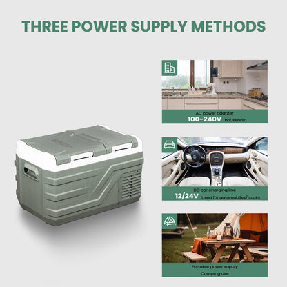 Alpicool NLS Series Portable Car Refrigerator and Freezer - 20L, 30L, 40L Capacity, 12V/24V DC and 100-240V AC for Camping and Outdoor Use