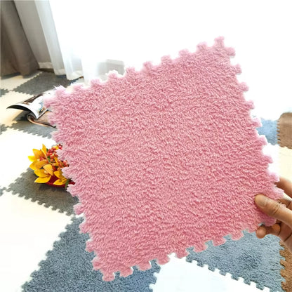 Soft Plush Baby Play Mat EVA Foam Children'S Carpet Interlocking Exercise Tiles Floor Carpet and Rug for Kids Pad 30*30 CM
