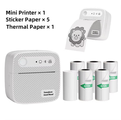 B3 Portable Photo Printer with Bluetooth Ios Android for Inkless Thermal Printing Sticker Printer Label Maker DIY Toy Kids Gift