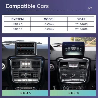 Linux Touchscreen GPS System for Mercedes Benz G-Class W463 (2013-2018) with Wireless CarPlay, Android Auto, and AirPlay Mirroring