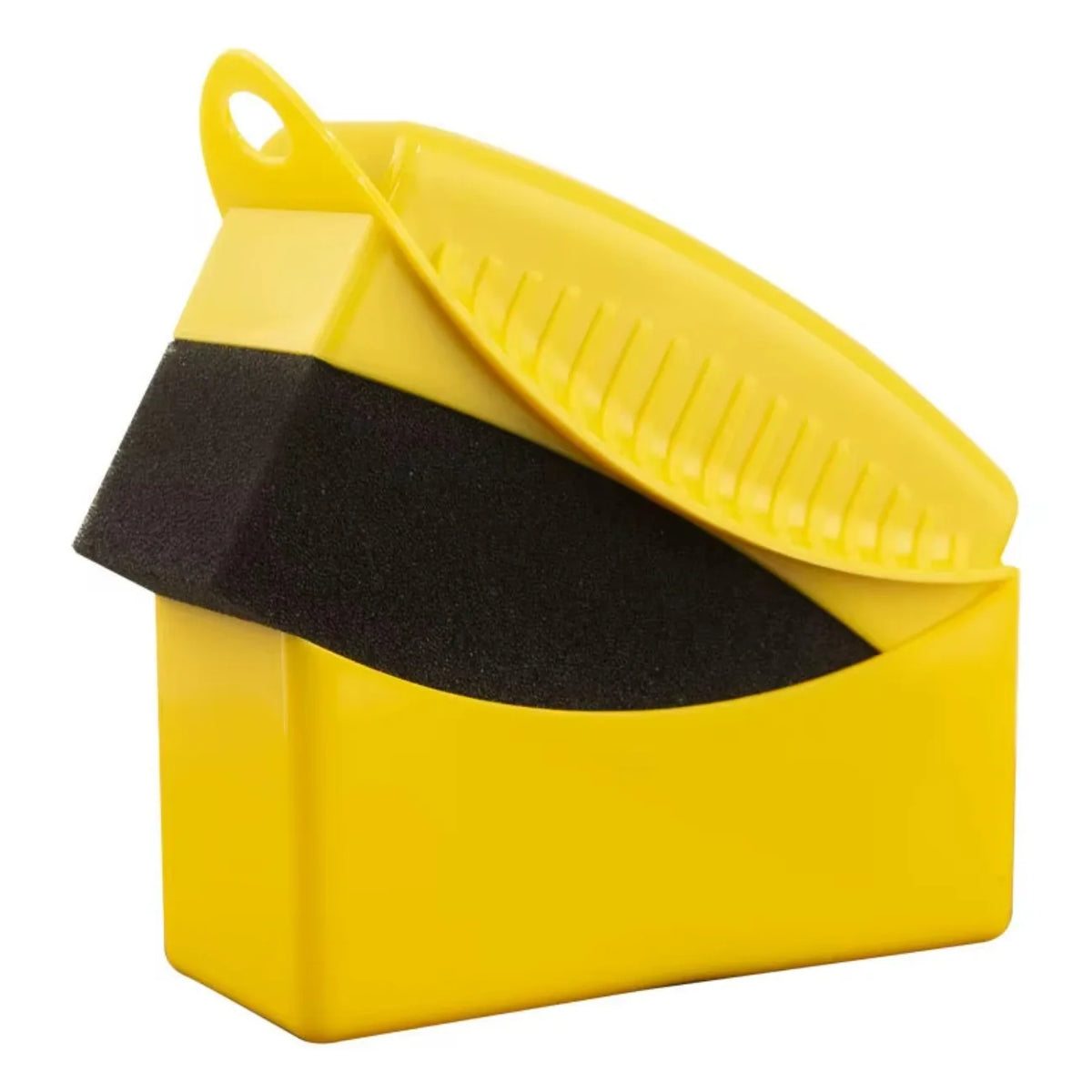 Precision Car Detailing Sponge Brush with ABS Handle and Soft Foam Tip for Tire Shine, Wax Application, and Wheel Polishing