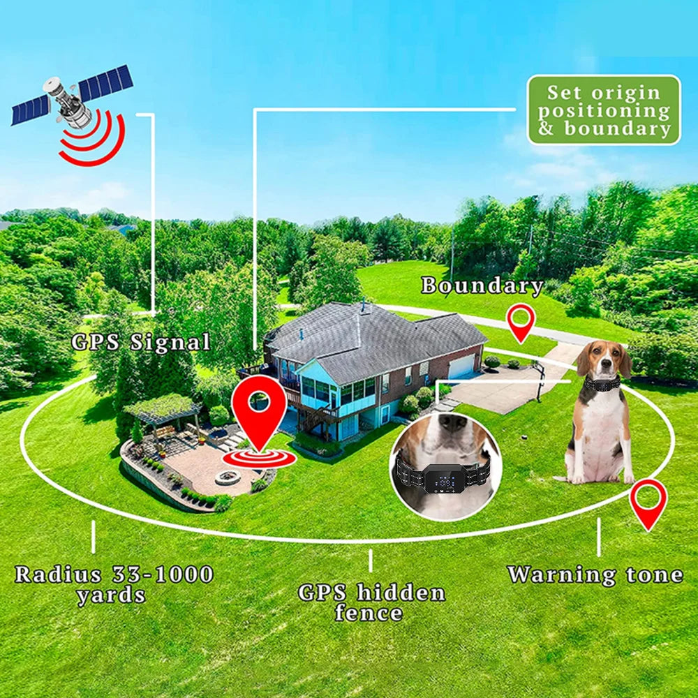 Gps Tracker for Dog Waterproof Dog Collar Real Time Tracking No Transmitter and Wire Locator Pet Locator Support Geo-Fence Alarm