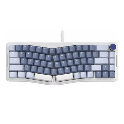 AKS068 Alice Layout Wired Mechanical Keyboard, Gasket Mount 68 Keys Ergonomic 60% Gaming Keyboard USB-C, Hot-S