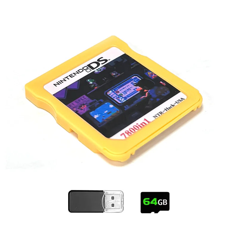 New DS Card 7800 in 1 Game Collection R4 3DS Flash Card for NDSL Ndsi 3DS 2DS Adapter Memory Burning Card DS Video Game Card