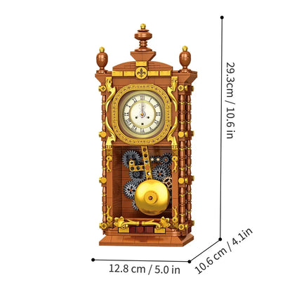 MOC Classic Retro Series Swing Clock Building Blocks with Pendulum Construction DIY Assemble Brick Set Gift Boy Child Kids Adult