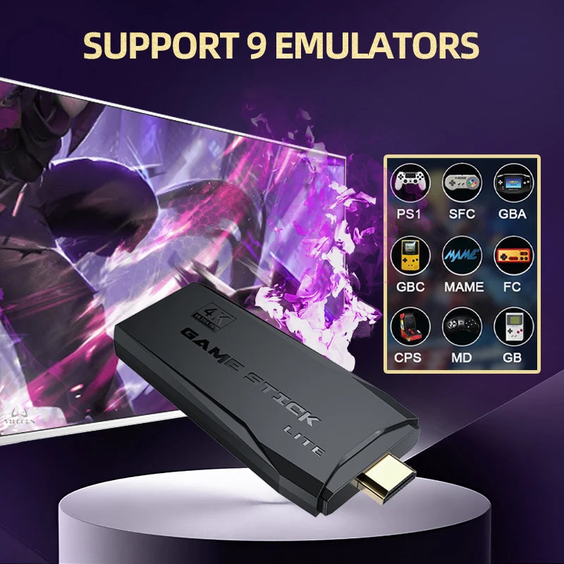 Arcade Video Game Console 4K TV Game Stick with Double Arcade Joysitck Games for Mame/Sega/Ps1/Atari Kid Gift