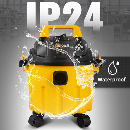 Wet Dry Vac 2.6 Gallon 2.5 Peak HP 3 in 1 Portable Shop Vacuum with Blowing Function Attachment Storage for Floor