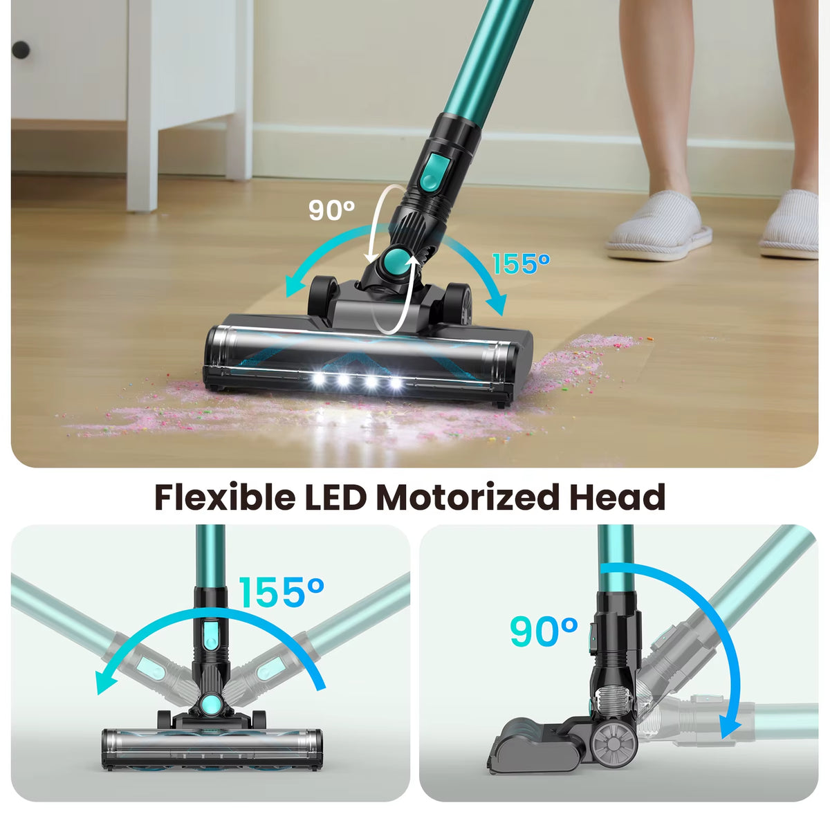 INSE N3T Cordless Vacuum Cleaner - 40Kpa Ultra Lightweight 6-in-1 Stick Vacuum with Up to 40 Minutes Runtime for Home and Pet Hair on Hard Floors