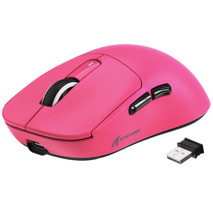 ATTACK SHARK X3 Wireless Gaming Mouse,49G Ergonomic PC Mouse,Triple Modes PAW3395 26K DPI Optical Sensor,Programmable Buttons