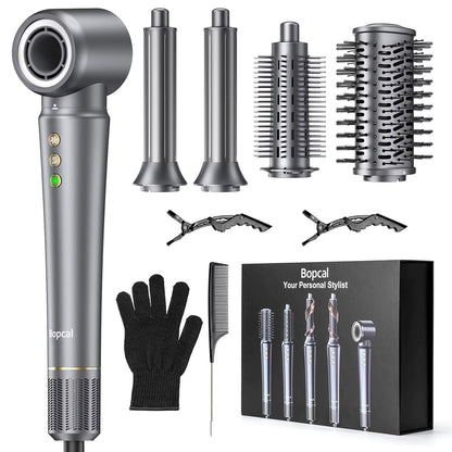 5 in 1 Hair Dryer,Multi Styling Tool,Straightener & 32Mm Curling 300 Million Negative Ions Hair Care 1-3 Mins Quick Drying Gifts