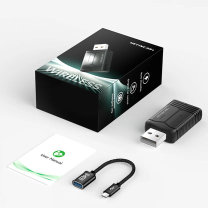 2025 HEYINCAR 2In1 Wireless Android Auto Adapter Carplay Smart Dongle Plug and Play for Kia Volvo Audi MG Opel VW Hyundai Jeep