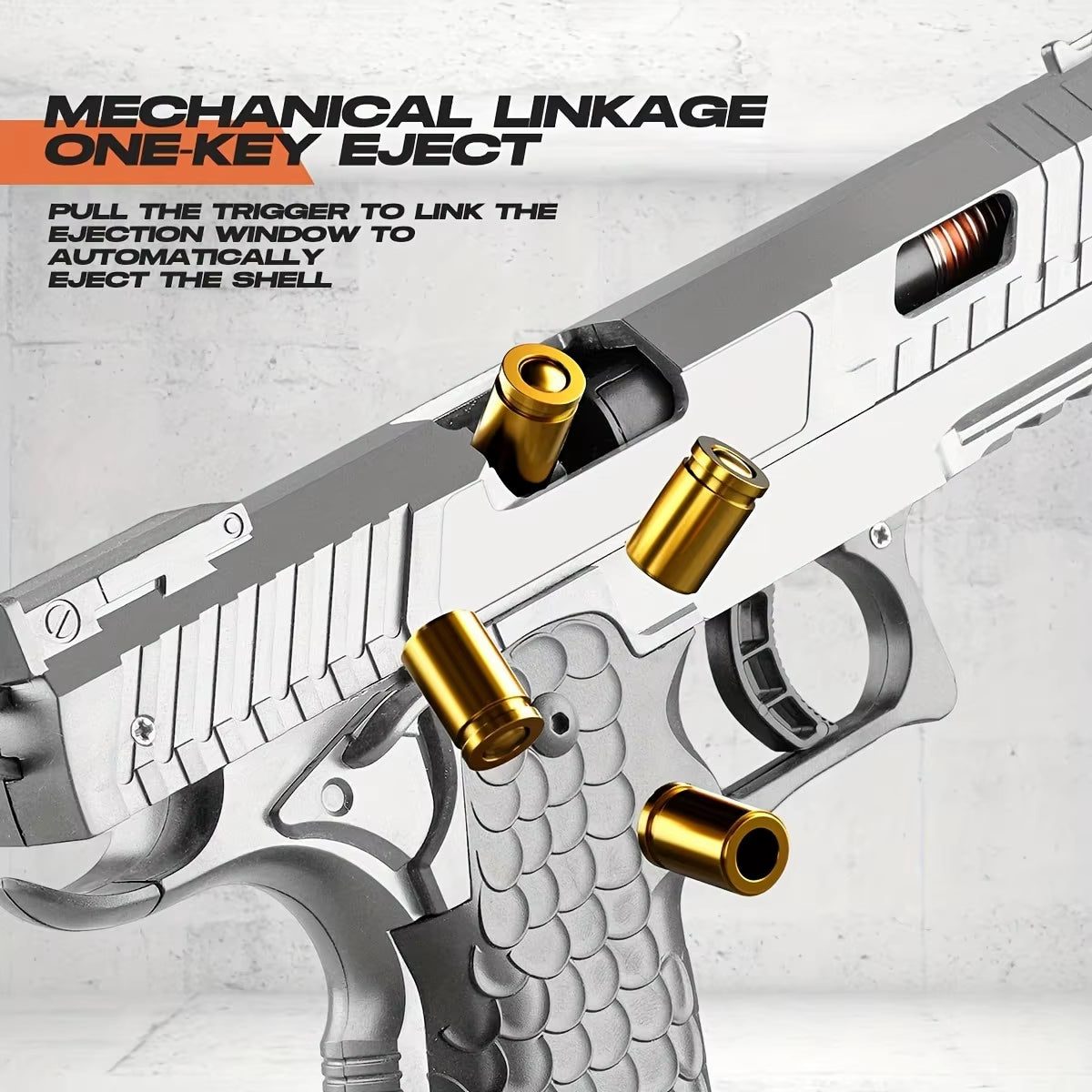 Soft Bullet Gun Toy (1Pc Gun + 8Pcs Shell + 20Pcs Bullet)Educational Model Pistol Shooting