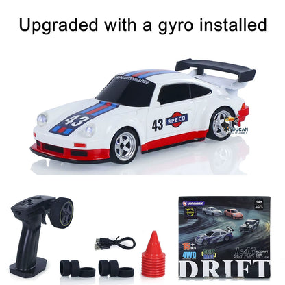 US Stock RC Drift Car 1/43 RTR Race 4WD Gyro Four-Wheel Drive Radio Control High Speed Model 2.4G Racing Drifting Cars Toy Model