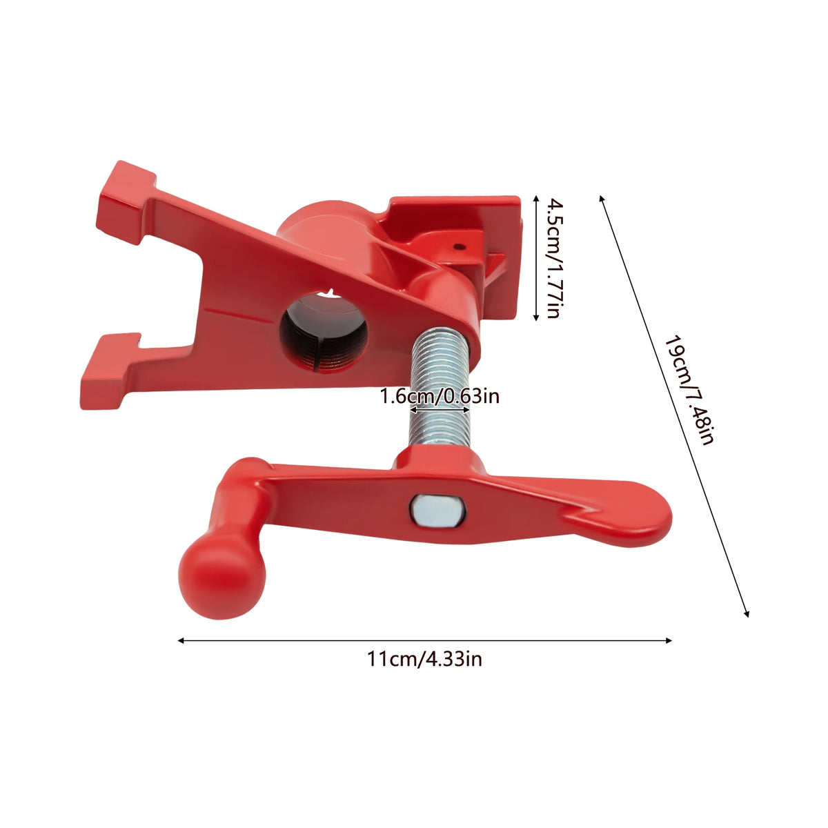4-Piece Wood Gluing Pipe Clamp Set for 3/4" Threaded Pipes - Ideal for Woodworking Applications