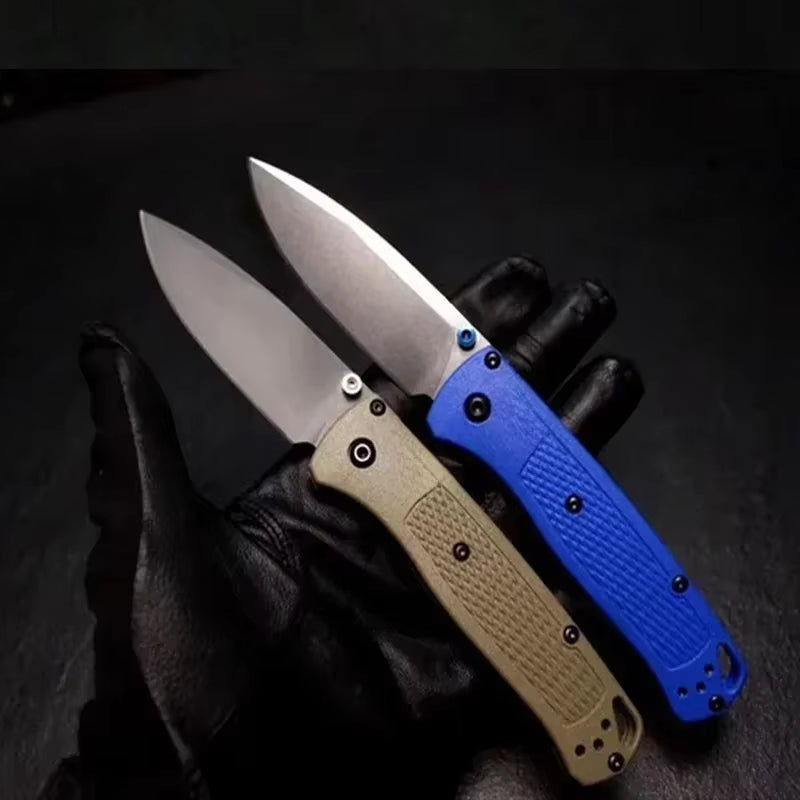 Folding BM 535 EDC Knife with 440C Blade and Nylon Fiber Handle for Outdoor Activities, Hiking, Camping, and Hunting