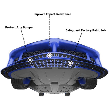 8-Piece Universal Car Front Bumper Guard and Chassis Protection Kit with Pre-Attached Anti-Scratch and Anti-Skid Features