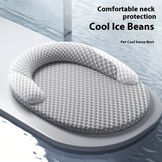 Premium Cooling Pet Mat for Dogs and Cats - Removable and Washable Ice Silk Bed for Ultimate Comfort