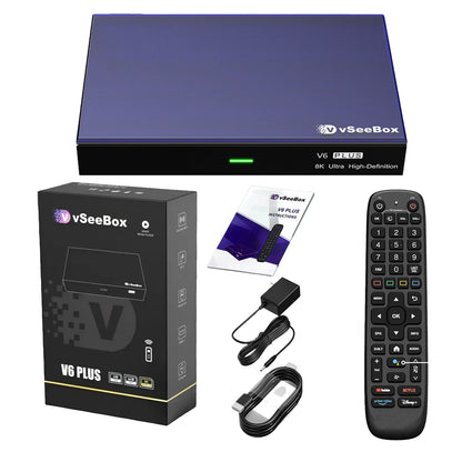 2026 Vseebox V6 Plus with Voice Control, 8K HD, Wi-Fi 6, and Simple Setup