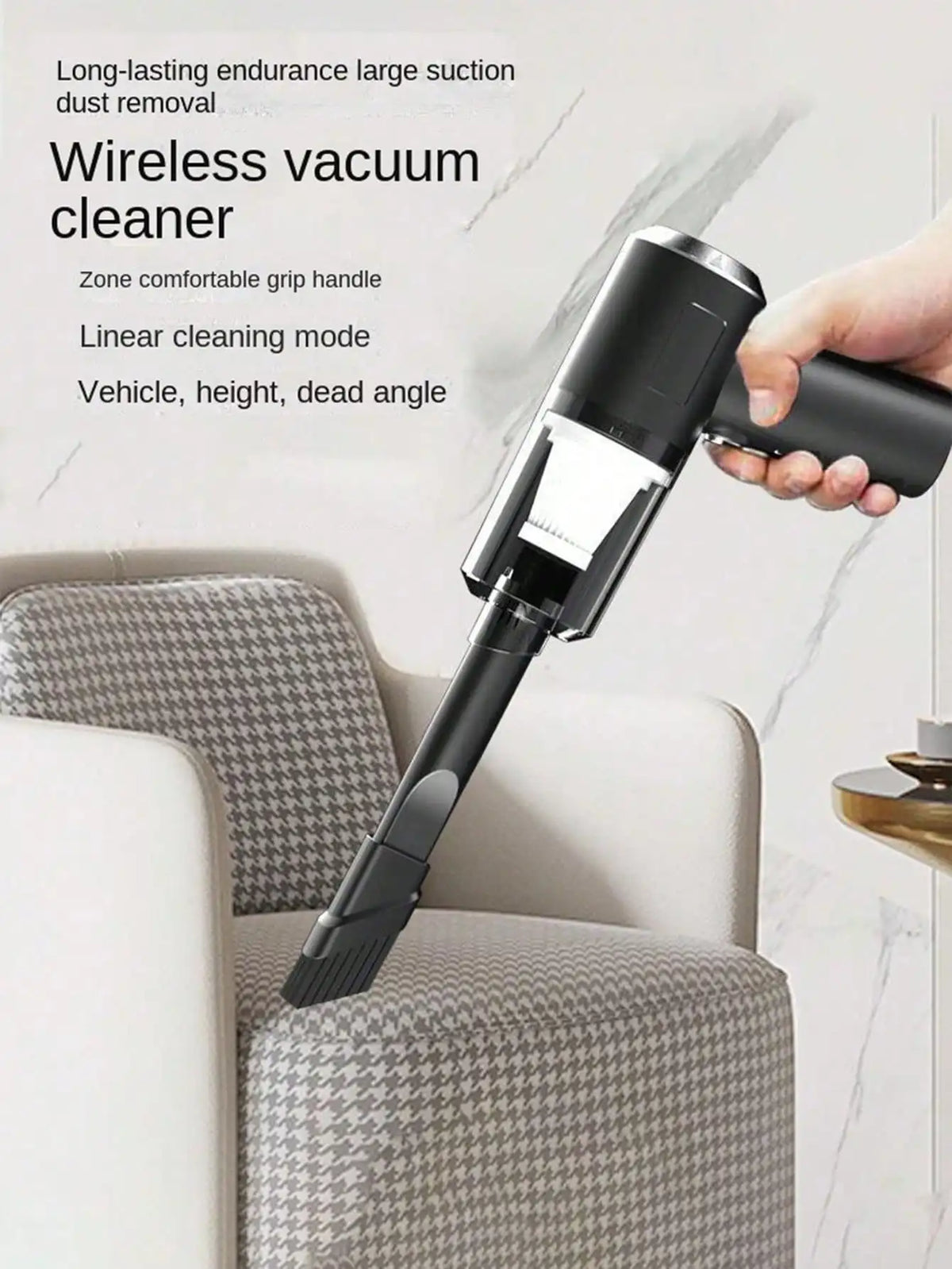 Cordless Handheld Vacuum Cleaner with Multiple Nozzles - Rechargeable and Versatile for Home, Car, Pet Hair, Keyboard, and Dust Cleaning