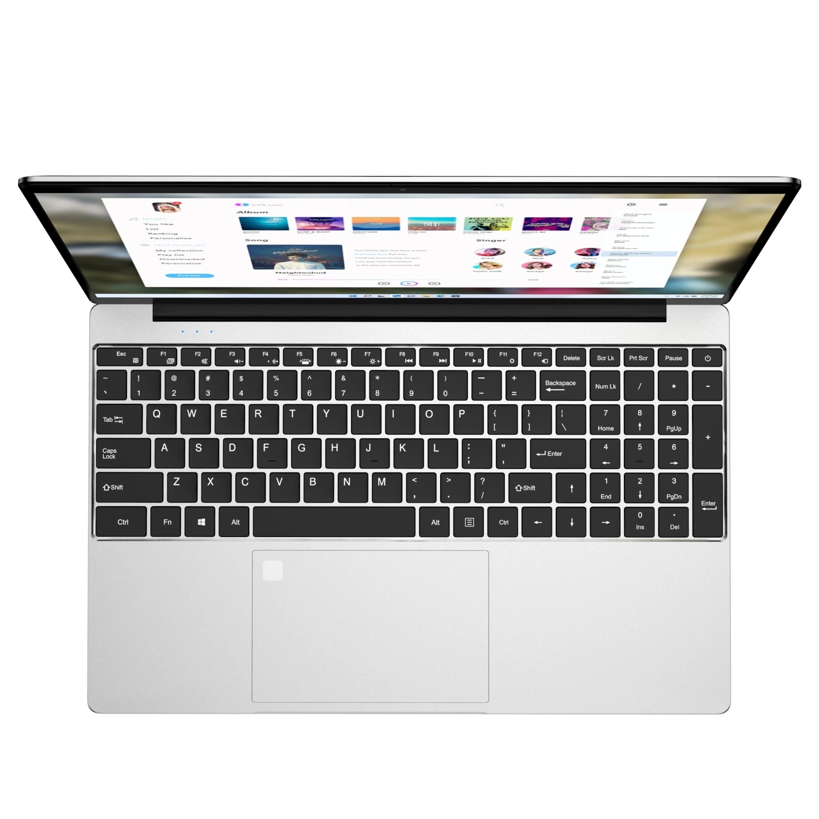 GXMO G156N Laptop Intel Alder Lake-N N95 16GB RAM 512GB SSD 15.6 Inch FHD IPS Screen Fingerprint Unlock Backlit Keyboard 180° Viewing Angle 44.89WH Battery Narrow Bezel Notebook