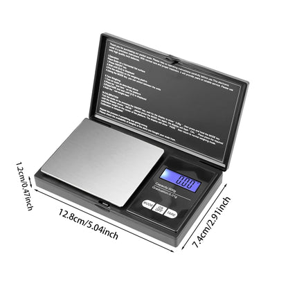 Mini Jewelry Scale 0.01G Electronic Stainless Steel Digital Pocket Scale Gold Gram Balance Portable Kitchen Scale Weighting Tool