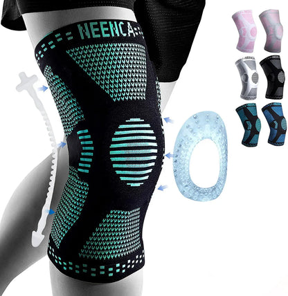 Copper Knee Brace Knee Support with Patella Gel Pad &Side Stabilizers for Knee Pain Sport Arthritis ACL Joint Pain Relief