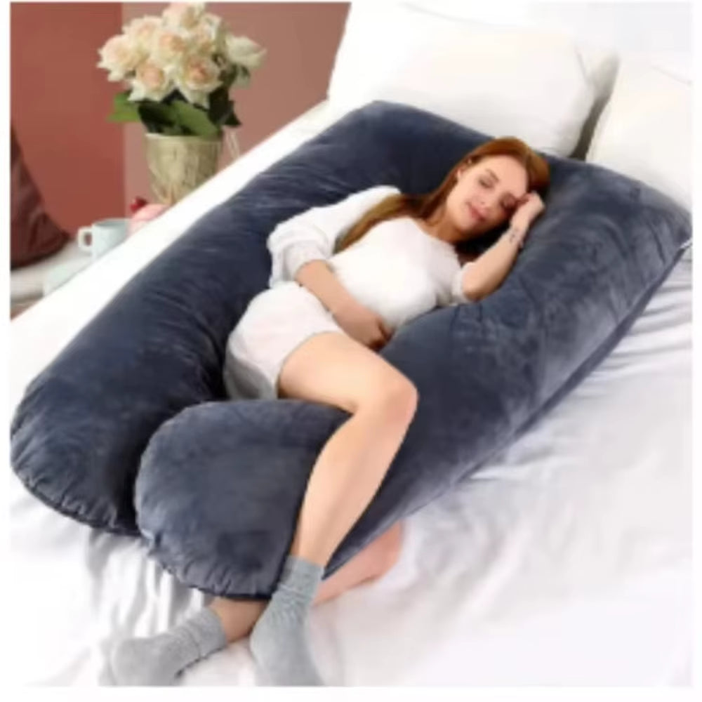 Maternity Support Pillow 130×70 cm - Pregnancy and Breastfeeding Nursing Cushion